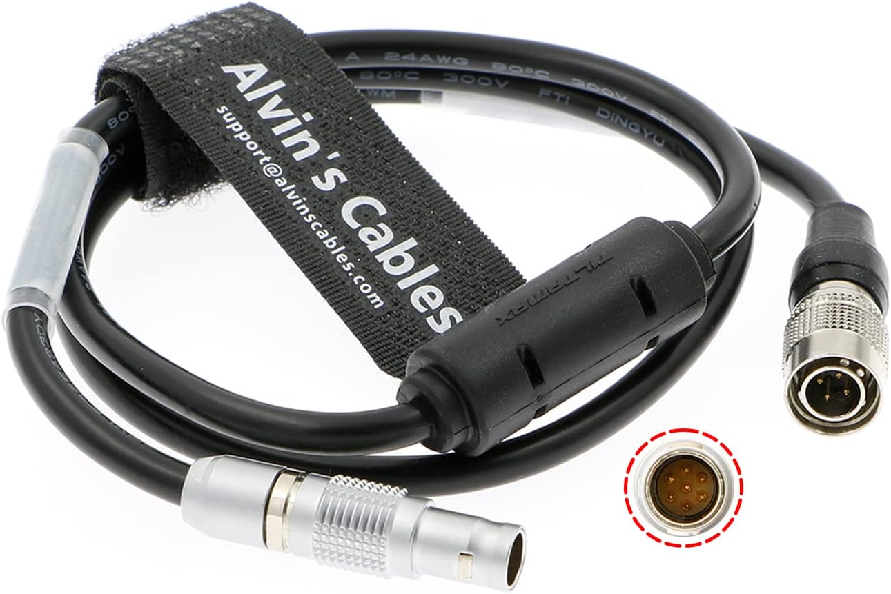 Alvin’s Cables Nucleus M 7 Pin to Hirose 4 Pin Male Run Stop Cable for Sony Venice| F5| F55 Camera for Tilta 70CM|27.6Inches