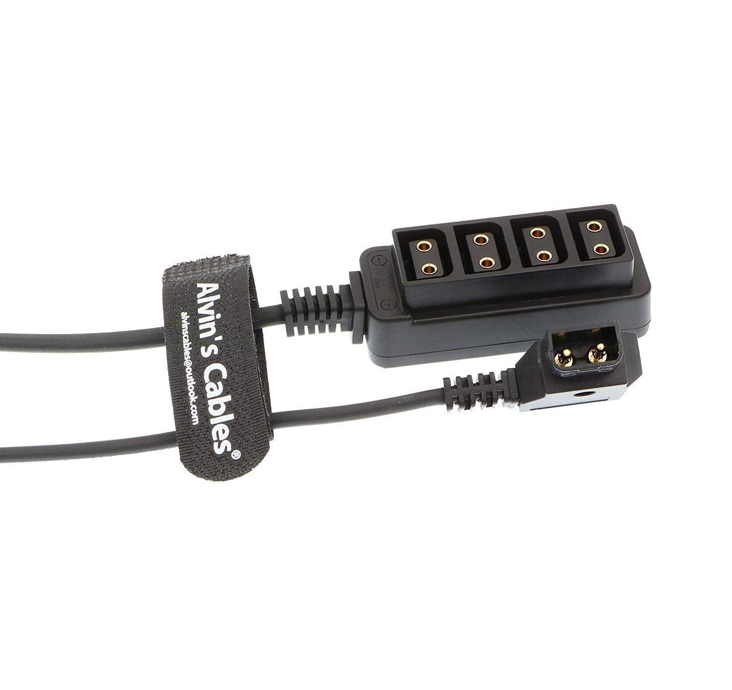 Alvin&#39;s Cables D-tap Splitter Ultrashort Power Cable D-Tap Male to 4 Port Dtap Female Cord for ARRI RED Cameras TILTA Steadicam IDX Battery