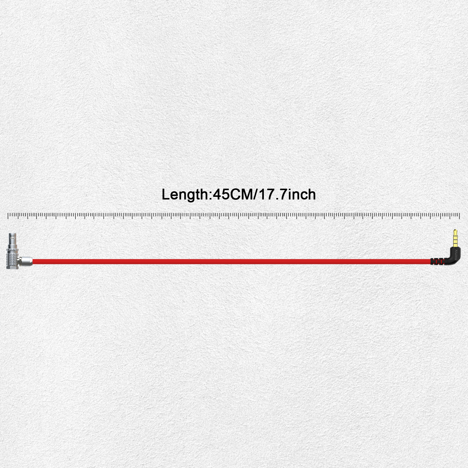 Alvin's Cables Ultra Soft Timecode Cable for RED Komodo, RED V-Raptor 8K Camera, Tentacle Sync 3.5mm TRS to EXT 9 Pin Male Cable 45CM| 18inches