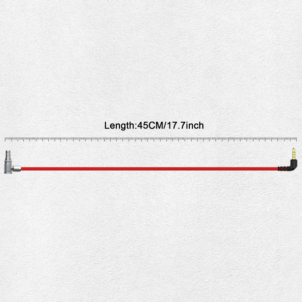 Alvin's Cables Ultra Soft Timecode Cable for RED Komodo, RED V-Raptor 8K Camera, Tentacle Sync 3.5mm TRS to EXT 9 Pin Male Cable 45CM| 18inches