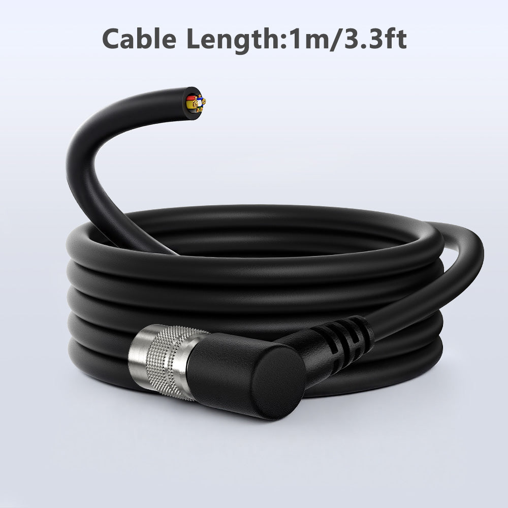Alvin's Cables HR10A-7P-6S Hirose 6 Pin Female to Open End Power I/O Cable for Sony CCD, Basler, Keyence, Cognex, Baumer, Hikvision Industrial Camera, High Flex Shielded B-Type