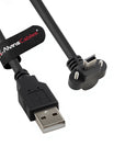 Alvin's Cables USB 2.0 Type-A to Locking Mini USB Up Angle Cable, 15mm Dual-Screw Spacing for Daheng Industrial Camera, High Flex Drag Chain Shielded, Convex Port, 1m/3.3ft