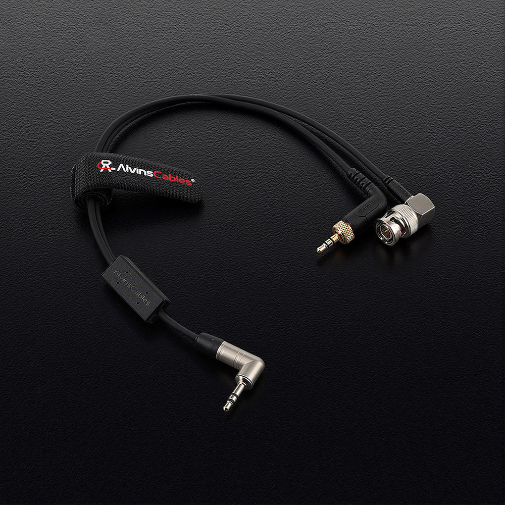 Alvin's Cables Tentacle Sync Timecode Y-Cable, 3.5mm TRS to BNC &amp; Locking 3.5mm TRS Timecode Cable for Sony FX6 FX9 F55, Rode Wireless Receiver &amp; Camera Timecode Sync, Ultra-Soft Cable 10 inches|25cm