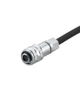 Alvin's Cables D-Tap to BMPCC 6K 4K Coiled Power Cable, Straight Weipu 2-Pin Female to D-Tap Male, Braided Ultra Flexible Coiled Cable for Blackmagic Pocket Cinema Camera 4K/6K/6K Pro, V-Mount, Black