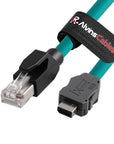 Alvin's Cables IX Industrial to RJ45 Cat6A Ethernet Cable, IX30G-A-10S-CV(7.0) A Key to RJ45 Male, High Flex Drag-Chain Cable for PLC Machine Vision Industrial Automation Sensor PoE（Green）