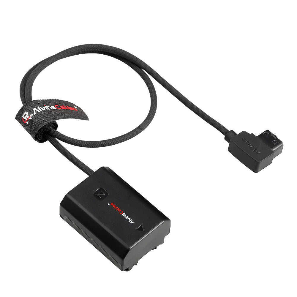 Alvin's Cables NP-FZ100 Dummy Battery to D-TAP Braided Cable, 60cm, Black