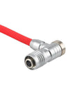 Alvin's Cables D-Tap to BMPCC 6K 4K Power Cable, Right Angle Weipu 2-Pin Female to D-Tap Male, Braided Ultra Flexible Cable for Blackmagic Pocket Cinema Camera 4K/6K/6K Pro, V-Mount, Red