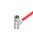 Alvin's Cables D-Tap to BMPCC 6K 4K Coiled Power Cable, Right Angle Weipu 2-Pin Female to D-Tap Male, Braided Ultra Flexible Coiled Cable for Blackmagic Pocket Cinema Camera 4K/6K/6K Pro, V-Mount, Red