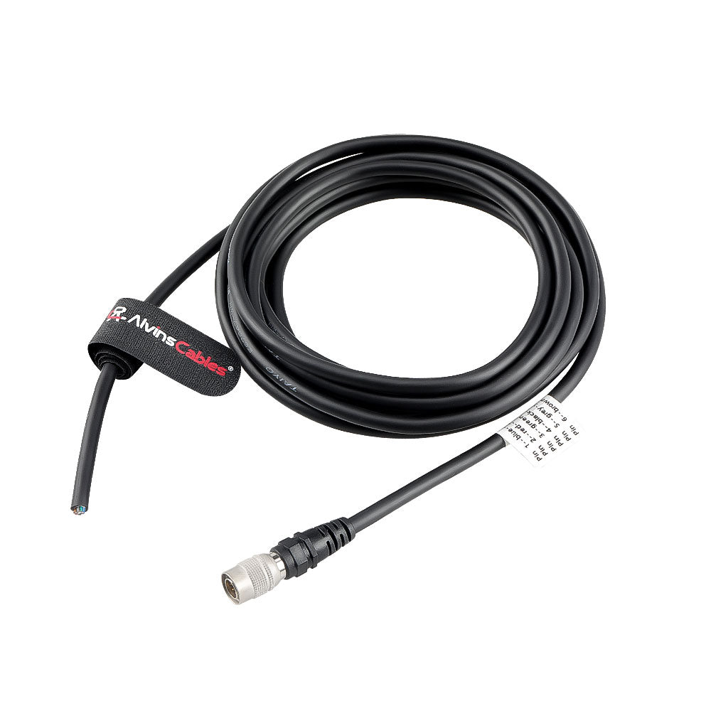 Alvin's Cables HR10A-7P-6P Hirose 6 Pin Male to Open End Power I/O Cable  for Nikon Topcon Surveying Instrument Industrial Camera Factory Automation Robotics, High Flex Shielded