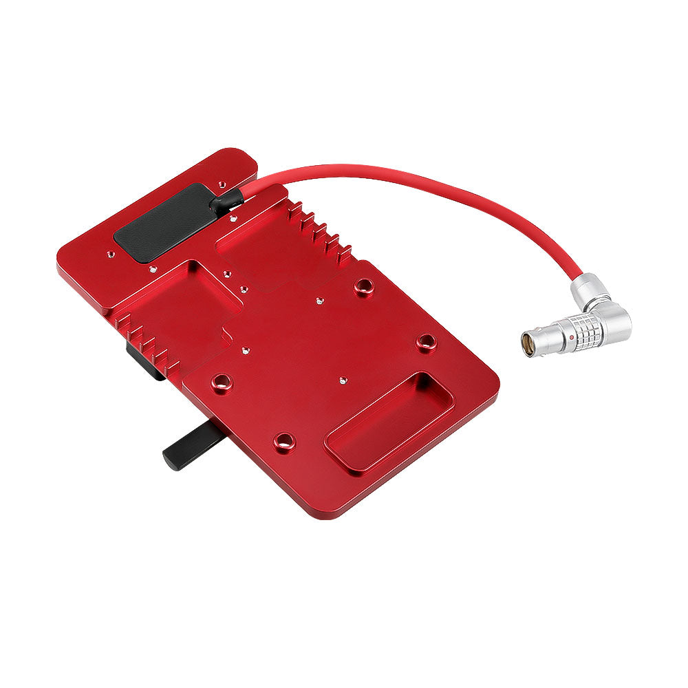 Alvins V Mount Battery Plate for DJI Ronin 4D, with Rotatable Right Angle 1B 6-Pin Male DC-in Out Put Battery Mounts Plate V Mount Plate for Ronin 4D, Long Cable Ultra-Soft