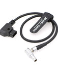 Alvin's Cables D-Tap to 2 Pin Male Right Angle Power Cable for Teradek Bond, Teradek Bolt, SmallHD Monitor 45cm|18inches