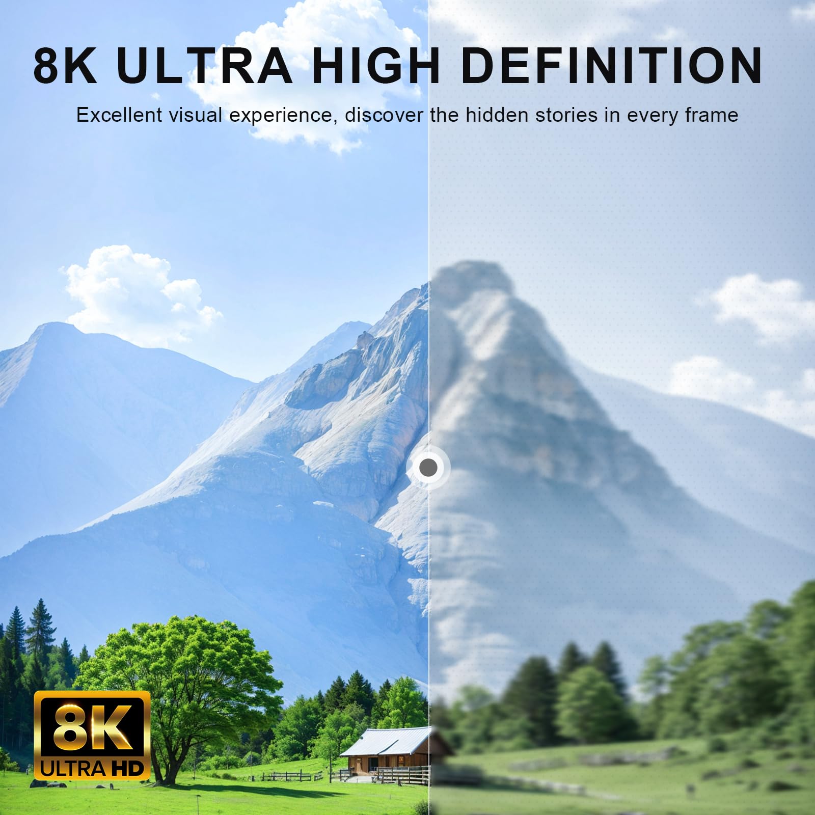 Alvin's Cables 8K 2.1 Micro HDMI to HDMI Coiled Cable for Atomos Ninja V, 8K@60Hz 4K@60Hz High-Speed HDMI Cable for Sony A7RIII A7II A7M3, for Canon R5 M6, for FUJIFILM X-T4 X-T3, Braided Blue