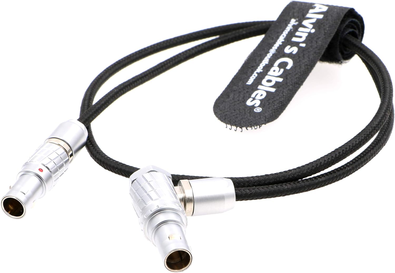 Alvin's Cables Teradek Bond ARRI Alexa Camera Power Cable 2 Pin Male to 2 Pin Male Right Angle