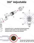 Alvins Cables FSG 0B 302 2 Pin Male Rotatable Right Angle Power Connector Adjustable Circular Push-Pull Male Plug for Arri Alexa| SmallHD| Teradek Bond