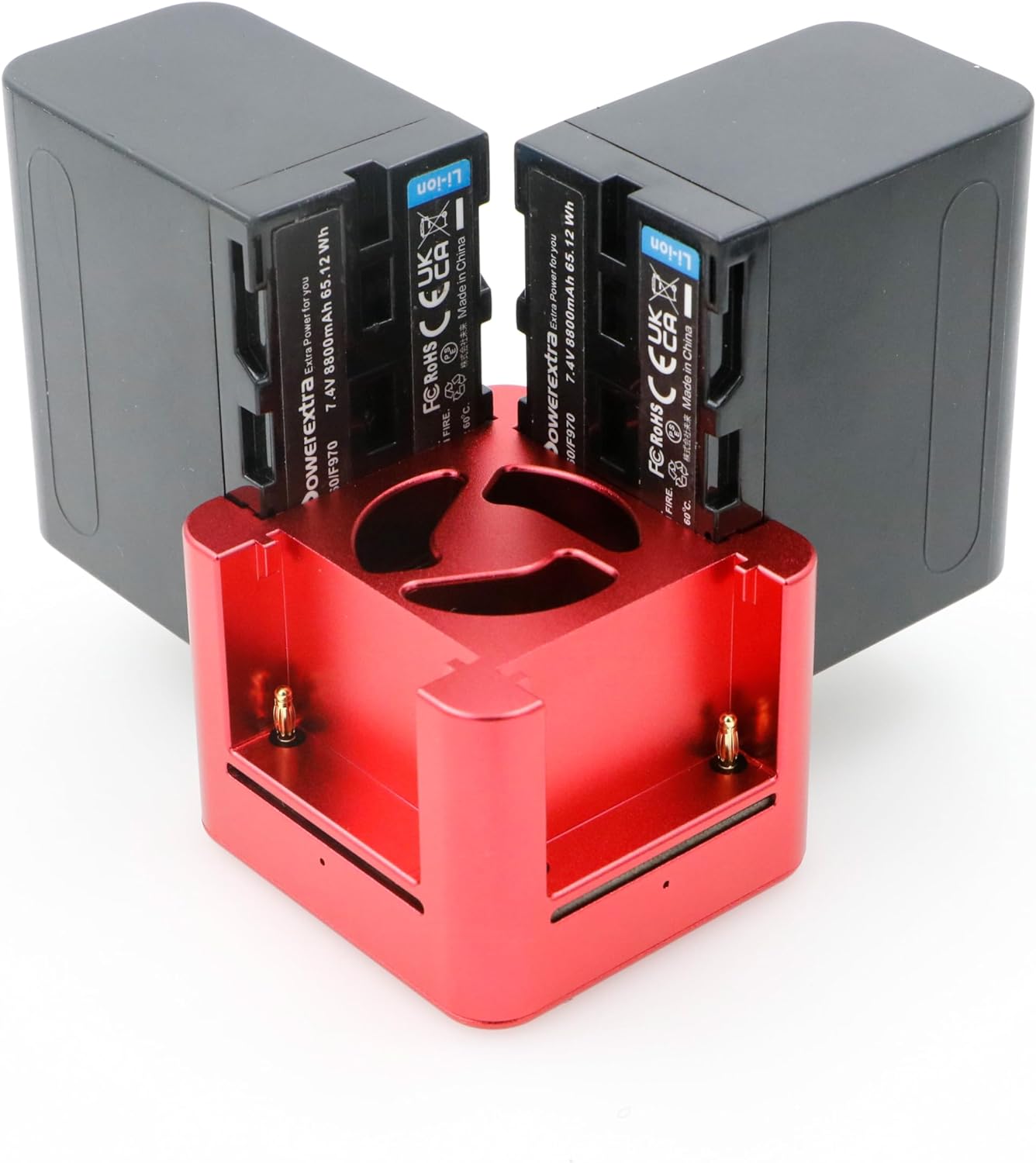 Alvins 4 Slot NP-F Battery Super Fast Charger to USB C 100W with Freeze Fan for Sony NP F550| F750| F970 Batteries, XT60 2.9A Independent Input Type-C PD Charging