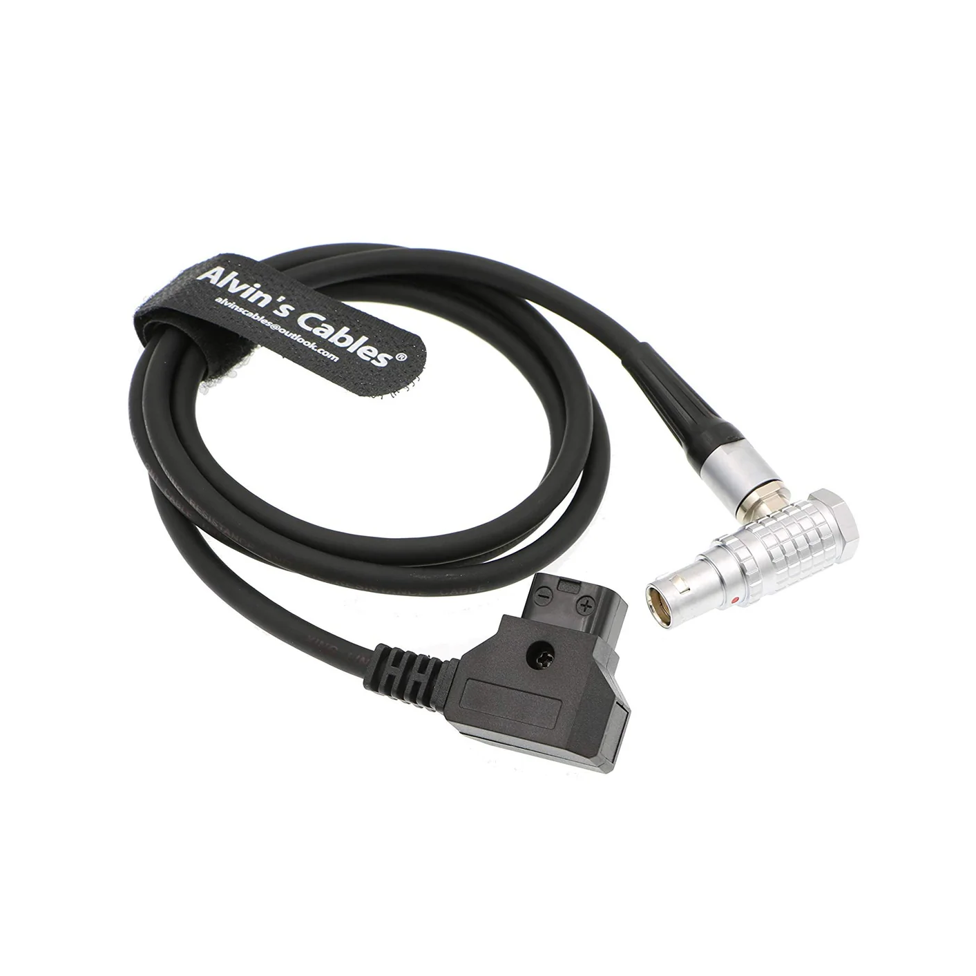 Alvin's Cables Red Epic Scarlet Flexible Thin Power Cable D Tap to Right Angle 1B 6 Pin Female