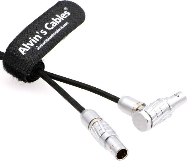 Alvin's Cables Teradek Bond ARRI Alexa Camera Power Cable 2 Pin Male to 2 Pin Male Right Angle