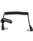 Alvin's Cables BNC to BNC Coiled Cable 3G SDI Cable Right Angle BNC to Right Angle BNC for Blackmagic