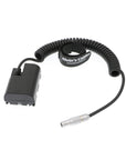 Alvin's Cables LP E6 Dummy Battery to 2 Pin Male Power Coiled Cable for SmallHD Monitor Canon 5D