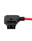 Alvin's Cables D-Tap to BMPCC 6K 4K Power Cable, Right Angle Weipu 2-Pin Female to D-Tap Male, Braided Ultra Flexible Cable for Blackmagic Pocket Cinema Camera 4K/6K/6K Pro, V-Mount, Red
