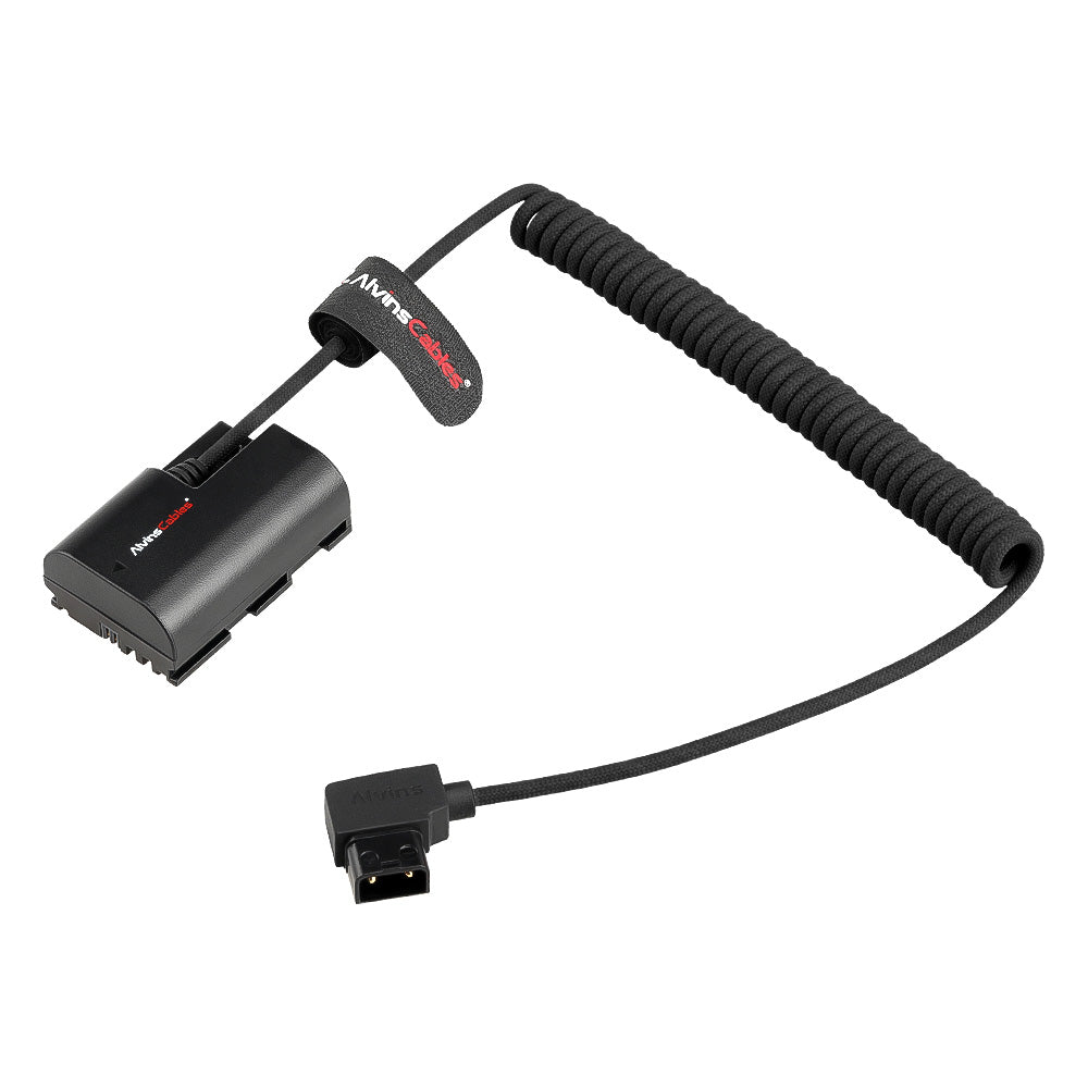 Alvin's Cables LP-E6PNH Dummy Battery to D-Tap Braided Coiled Power Cable
