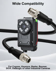 Alvin's Cables M12 X-Code 8 Pin Male to 8 Pin Male Cat6a Cable Shielded for Cognex Basler Industrial Camera, High Flex