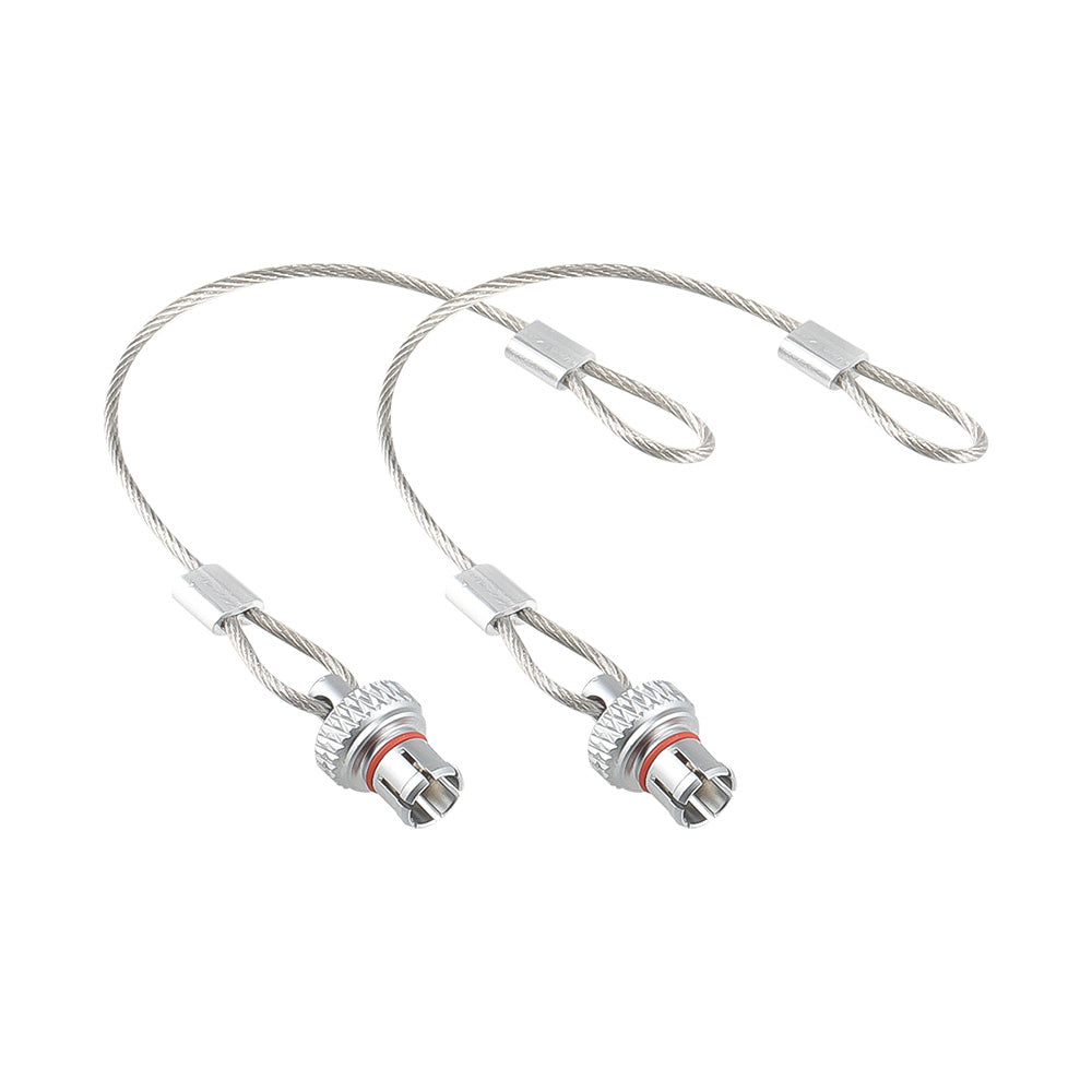 Alvin‘s Cables Dust Cap for LEMO 00B Push-Pull Connectors, FGG 00B(7.5mm) Male Plug Pin Protector Cover with Stainless Steel Tether, IP68 Metal Cap for Machine Vision &amp; Industrial Cameras, 2 Piece