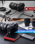 Coiled USB-C to USB-C Cable, Braided Right-Angled USB-C Cable, 40Gbps, 240W PD 3.1 Charging, 8K@60Hz Video, USB 4.0 Type C for Thunderbolt 4/3, BMPCC, Canon/Sony, Monitor, ZCAM, Mac, Dock/SSD, Red