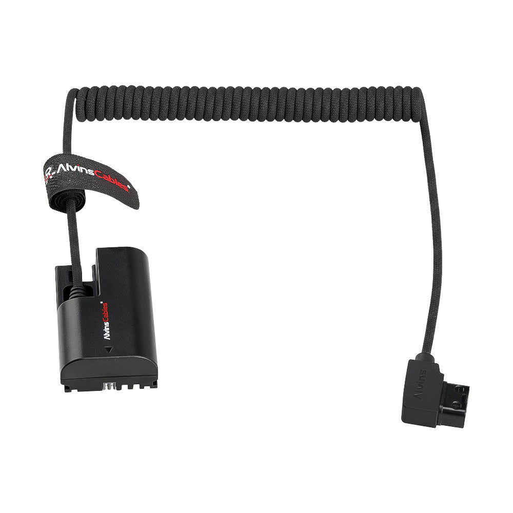 Alvin's Cables LP-E6P Dummy Battery to D-Tap Braided Coiled Power Cable