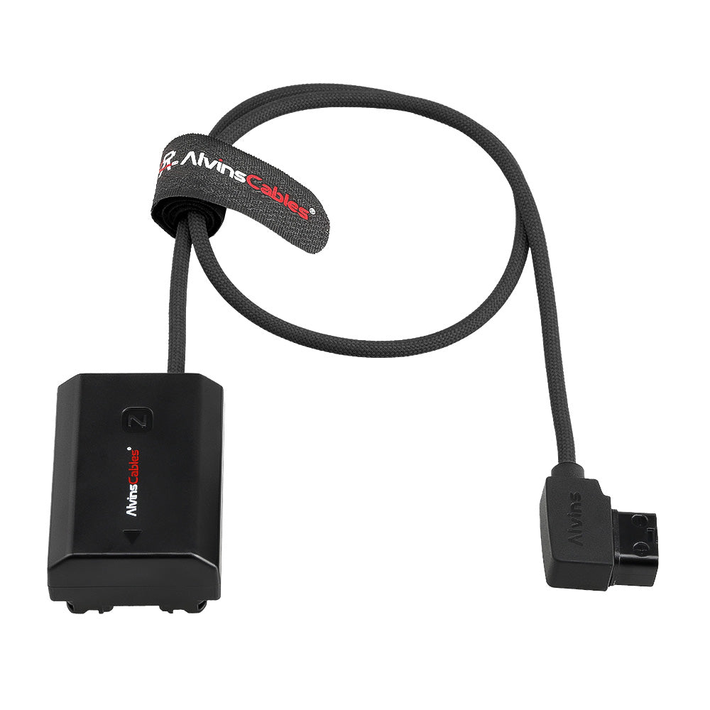 Alvin's Cables NP-FZ100 Dummy Battery to D-TAP Braided Cable, 60cm, Black