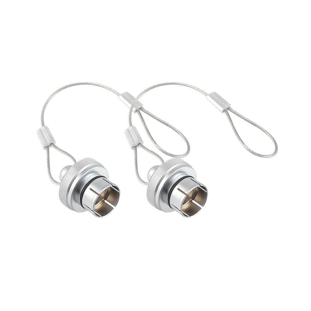 Alvin's Cables Dust Cap Compatible with LEMO 2B(15 mm) Connectors, Industrial Protective Cover with Metal Retention Wire, Dustproof, Moisture Resistant, 10 Pieces