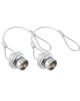 Alvin's Cables Dust Cap Compatible with LEMO 2B(15 mm) Connectors, Industrial Protective Cover with Metal Retention Wire, Dustproof, Moisture Resistant, 10 Pieces