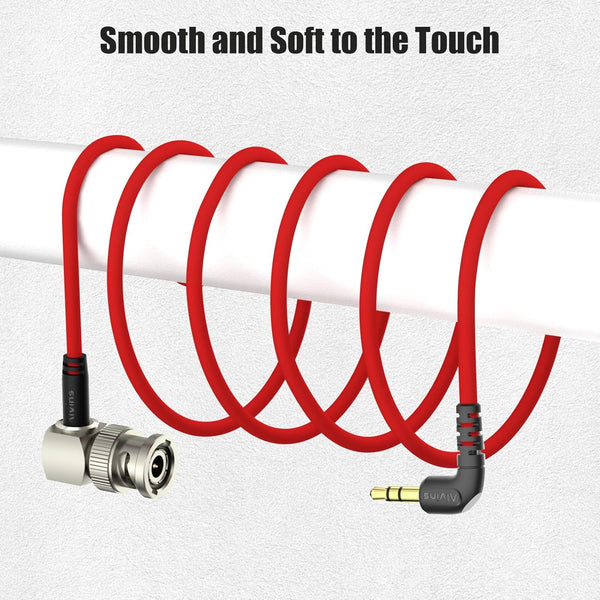 Alvin's Cables Tentacle Sync 3.5mm TRS to BNC Timecode Cable Ultra Soft Cable, Compatible with Canon C70 C300 MK II C500, Sony F55 FX9 FX6, Zaxcom, Zoom F4 F8 F8n F8n Pro 20in