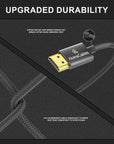 Alvin's Cables 8K 2.1 Micro HDMI to HDMI Coiled Cable for Atomos Ninja V, 8K@60Hz 4K@60Hz High-Speed HDMI Cable for Sony A7RIII A7II A7M3, for FUJIFILM X-T4 X-T3, Braided Black