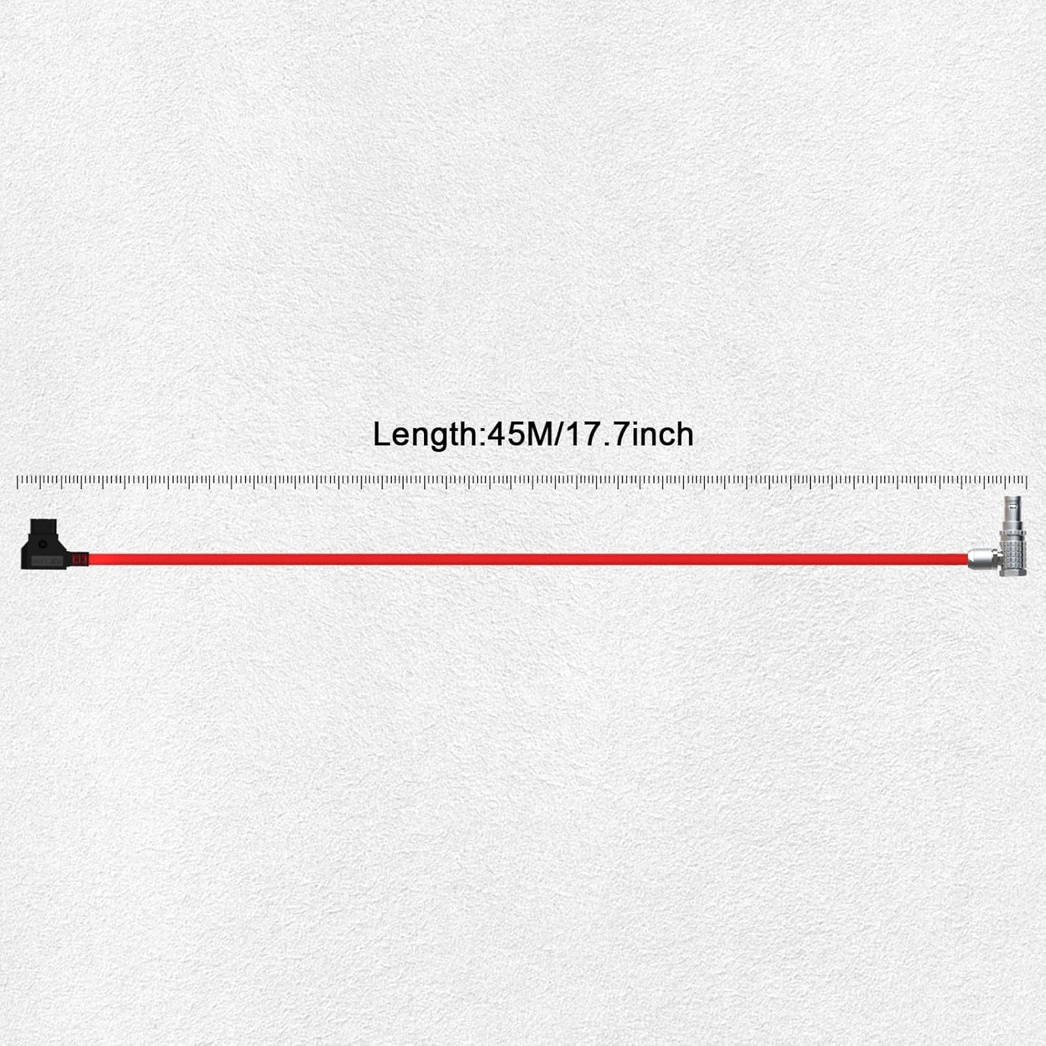 Alvin's Cables Right Angle 2 Pin Male to D-Tap Power Cable for Teradek SmallHD Z-CAM Blackmagic Pyxis, 45cm|18inches, Ultra Soft & Flexible