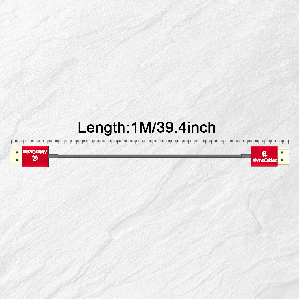 Alvin’s Cables 8K Ultra-Thin HDMI Cable 48Gbps High-Speed HDMI-2.1 Cable for Atomos Ninja-V 4K-60P 6K-Record, Z-CAM, for Canon-C70, for Sony A7S3|A9|A74