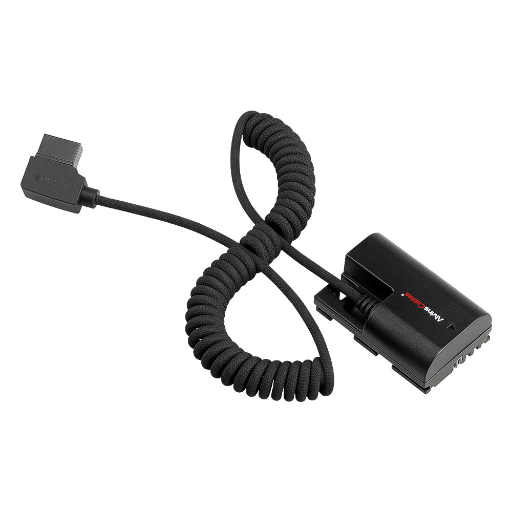 Alvin's Cables LP-E6PNH Dummy Battery to D-Tap Braided Coiled Power Cable