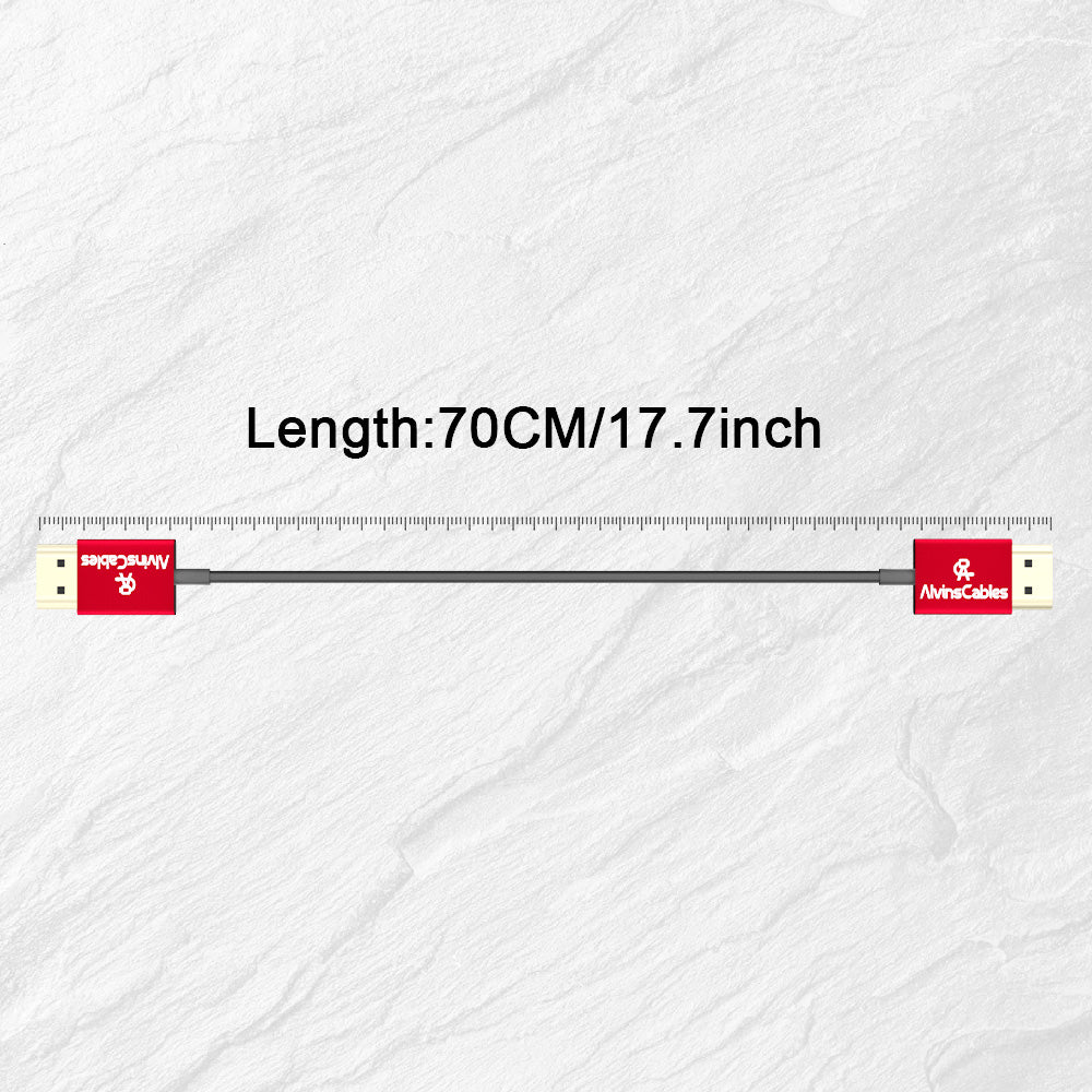 Alvin’s Cables 8K Ultra-Thin HDMI Cable 48Gbps High-Speed HDMI-2.1 Cable for Atomos Ninja-V 4K-60P 6K-Record, Z-CAM, for Canon-C70, for Sony A7S3|A9|A74