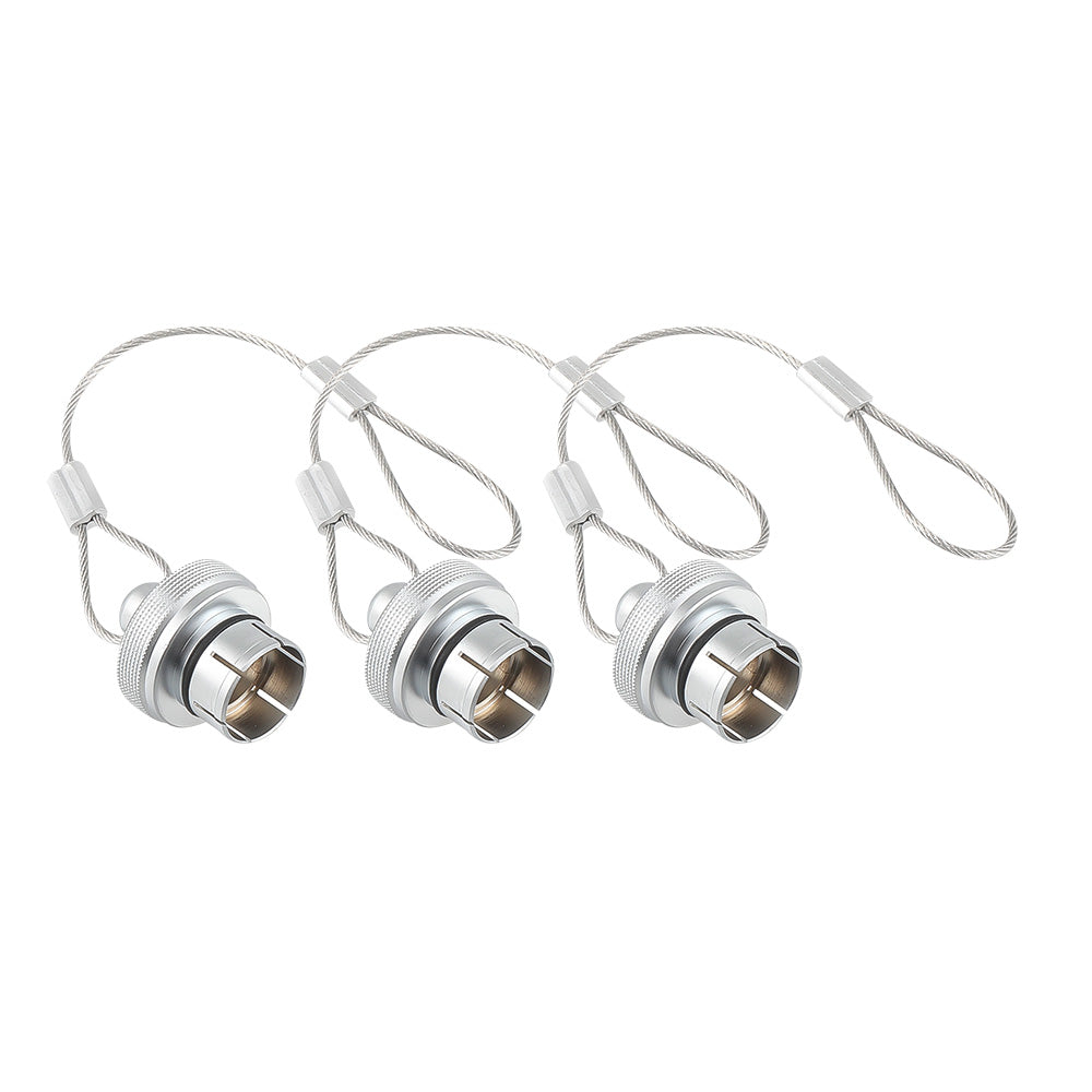 Alvin's Cables Dust Cap Compatible with LEMO 2B(15 mm) Connectors, Industrial Protective Cover with Metal Retention Wire, Dustproof, Moisture Resistant, 10 Pieces