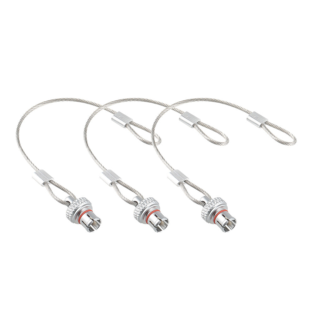 Alvin‘s Cables Dust Cap for LEMO 00B Push-Pull Connectors, FGG 00B(7.5mm) Male Plug Pin Protector Cover with Stainless Steel Tether, IP68 Metal Cap for Machine Vision &amp; Industrial Cameras, 2 Piece
