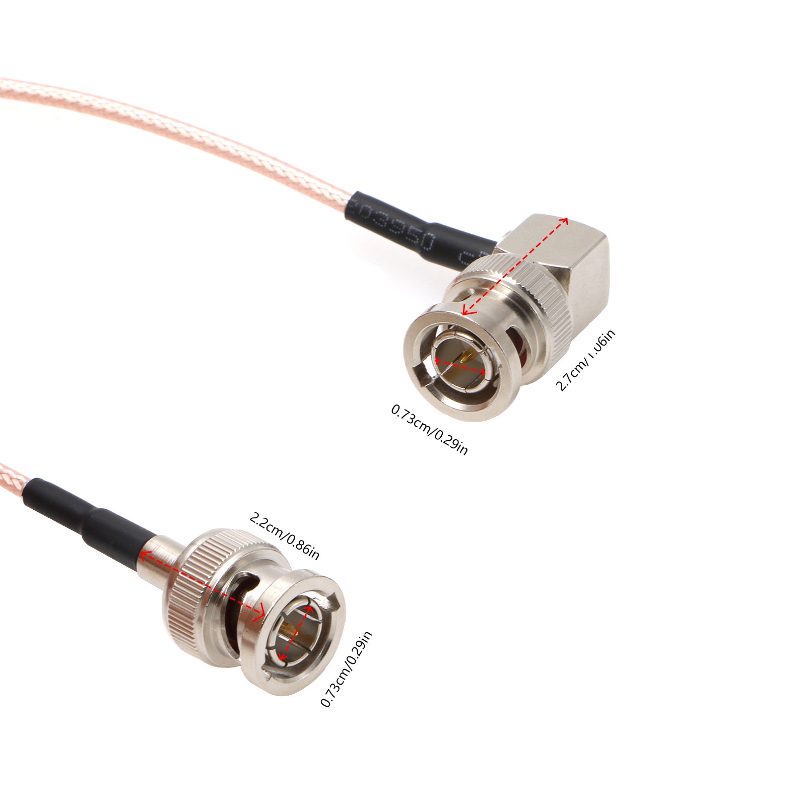 Alvin's Cables HD SDI BNC Coaxial Cable Right Angle to Straight 3G BNC Cable for Cameras Monitor Recorder Video Equipment