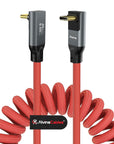 Coiled USB-C Cable, Braided USB-C to USB-C Cable, 40Gbps, 240W PD 3.1 Charging, 8K@60Hz Video, USB4.0 Type C for Thunderbolt 4/3, BMPCC, Canon R5/R6, Sony FX3/A7C, Mac, iPhone, USB-IF Certified