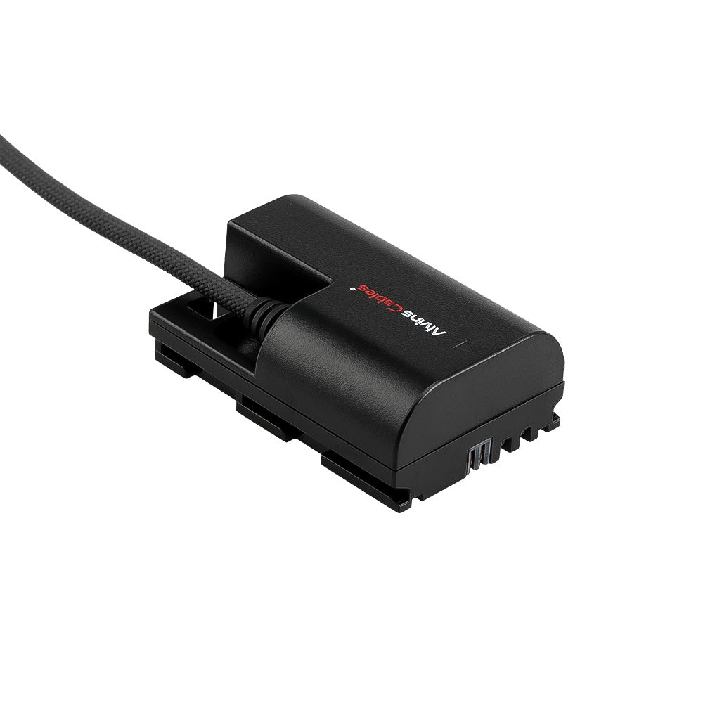 Alvin's Cables LP-E6P Dummy Battery to D-Tap Braided Coiled Power Cable