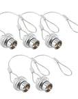 Alvin's Cables Dust Cap Compatible with LEMO 2B(15 mm) Connectors, Industrial Protective Cover with Metal Retention Wire, Dustproof, Moisture Resistant, 10 Pieces