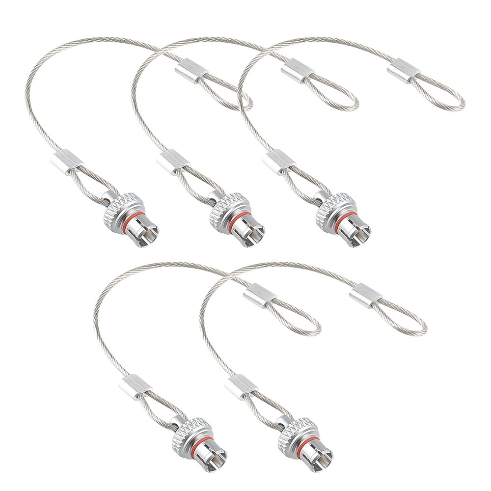Alvin‘s Cables Dust Cap for LEMO 00B Push-Pull Connectors, FGG 00B(7.5mm) Male Plug Pin Protector Cover with Stainless Steel Tether, IP68 Metal Cap for Machine Vision &amp; Industrial Cameras, 2 Piece