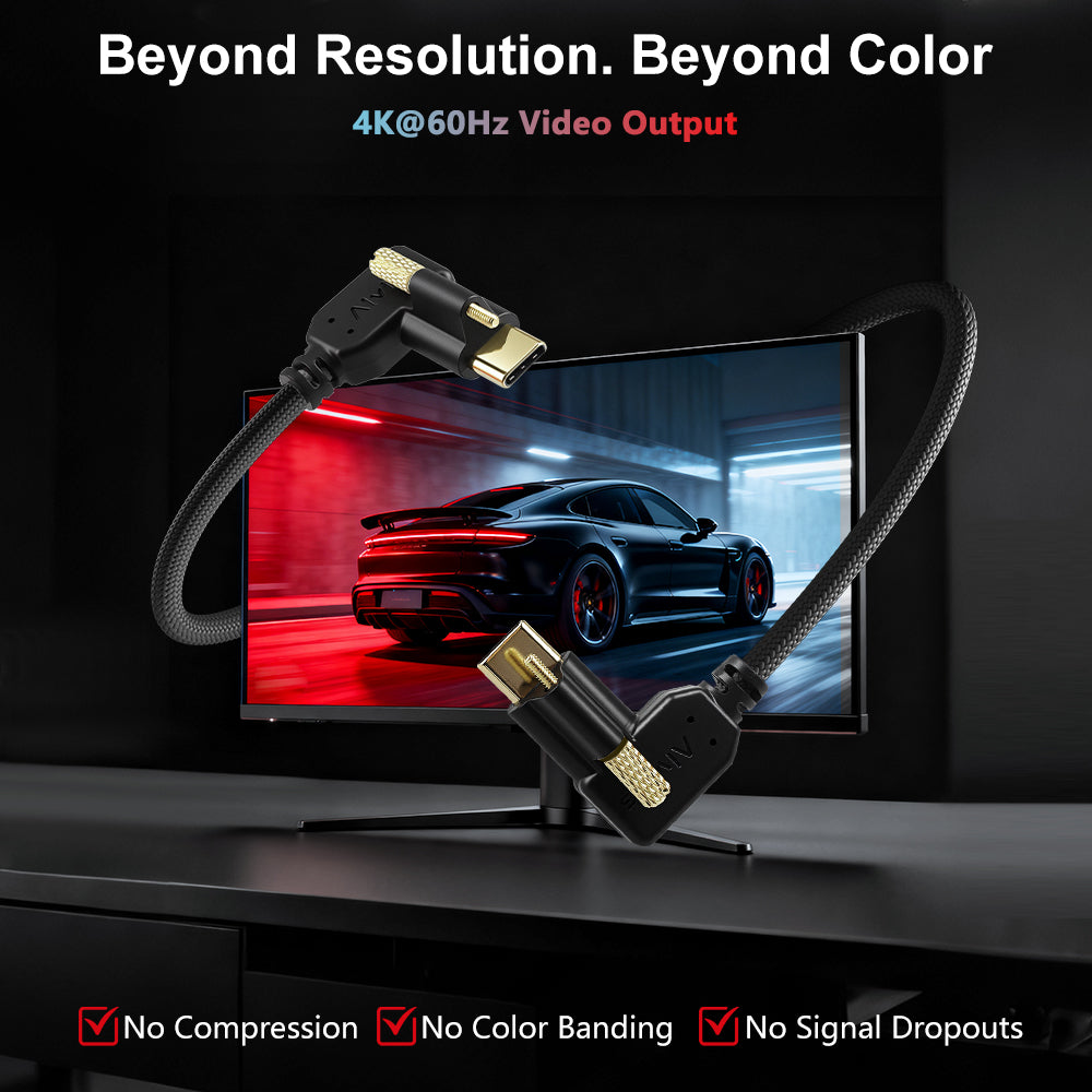 Alvin's Cables Locking USB-C to USB-C Power Cable Ultra-Flexible for Blackmagic Pyxis Monitor,URSA Cine EVF, USB-C 3.2 10Gbps Data Transfer Cable for Blackmagic Micro Studio 4K G2