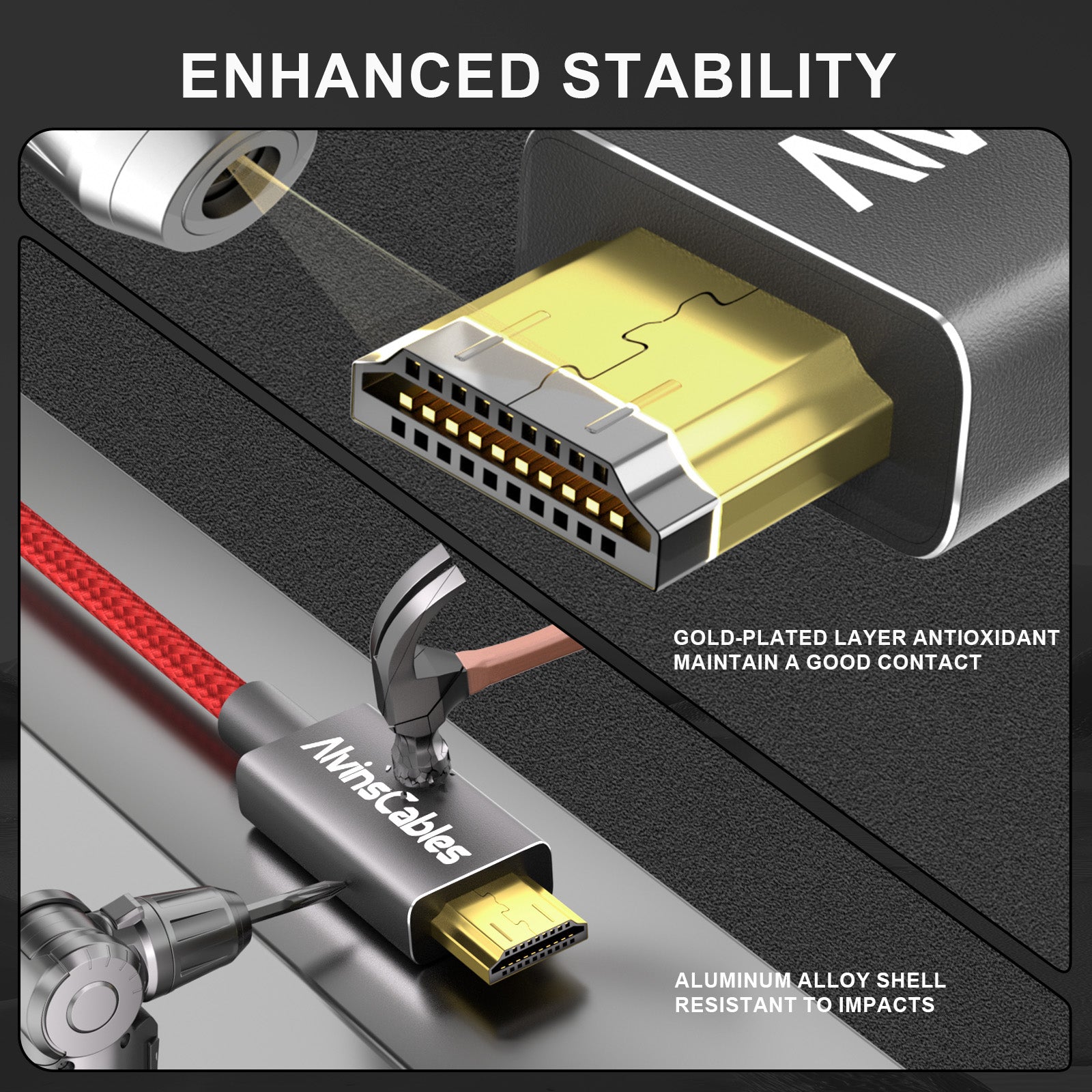 Alvin's Cables 8K 2.1 Micro-HDMI to Full HDMI Braided Cable, D to A Coiled HDMI for Atomos-Ninja-V for Canon-R5C R5 R6, for Sony A7RIII A7II A7M3 A7R IV A6500, for FUJIFILM X-T4 X-T3(18 to 28 Inch)