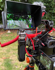 Alvin's Cables 8K HDMI 2.1 Cable 8K@60Hz 4K@120Hz High-Speed Braided Coiled Cable for Atomos Ninja,for Feelworld,for Sony FS5 FS7 FX9,BMPCC,for Canon C300 C500,Left to Up Angle Red