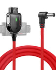 Alvin's Cables Smart Dtap to DC Cable for Atomos Ninja V, Ultra Soft D-tap to 2.1 DC Right Angle Power Cable for Blackmagic Design Video Assist, SmallHD 702, for Feelworld FW568 Monitor 60cm|23.6in