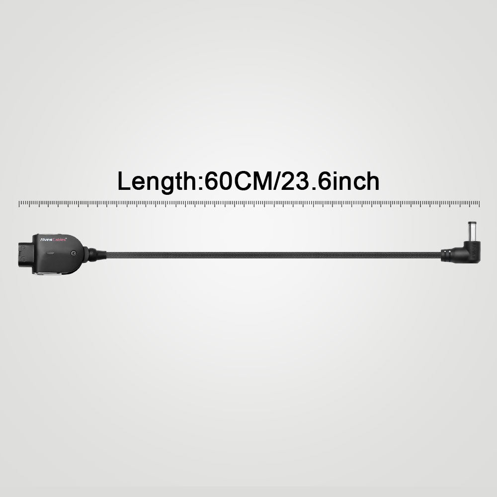 Alvin&#39;s Cables Smart Dtap to DC Cable for Atomos Ninja V, Ultra Flexible D-tap to 2.1 DC Right Angle Power Cable 2ft for Blackmagic Design Video Assist, SmallHD 702, for Feelworld FW568 Monitor